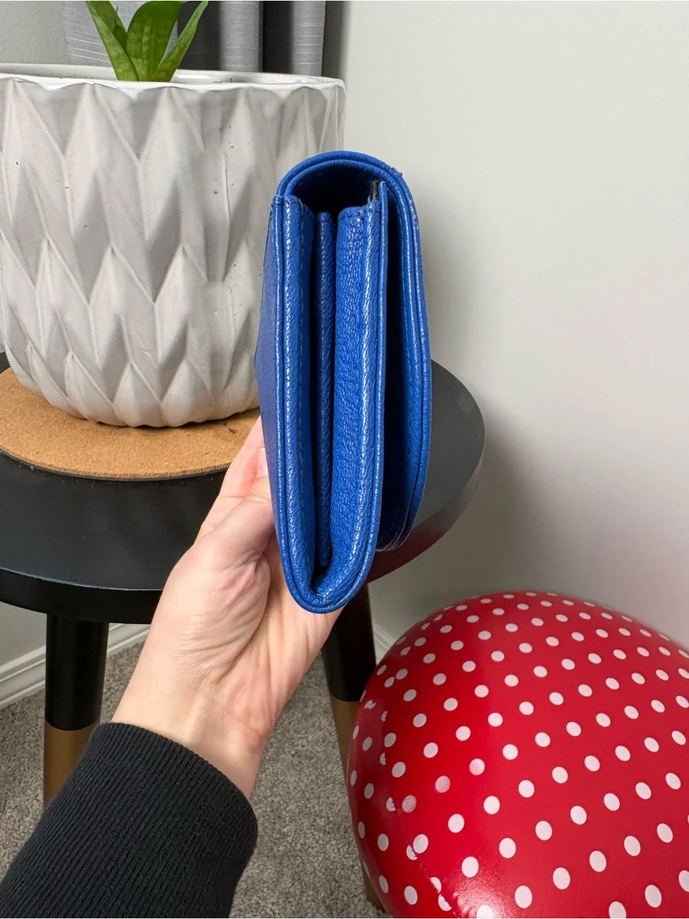 See By Chloe Hana Long Leather Blue Wallet